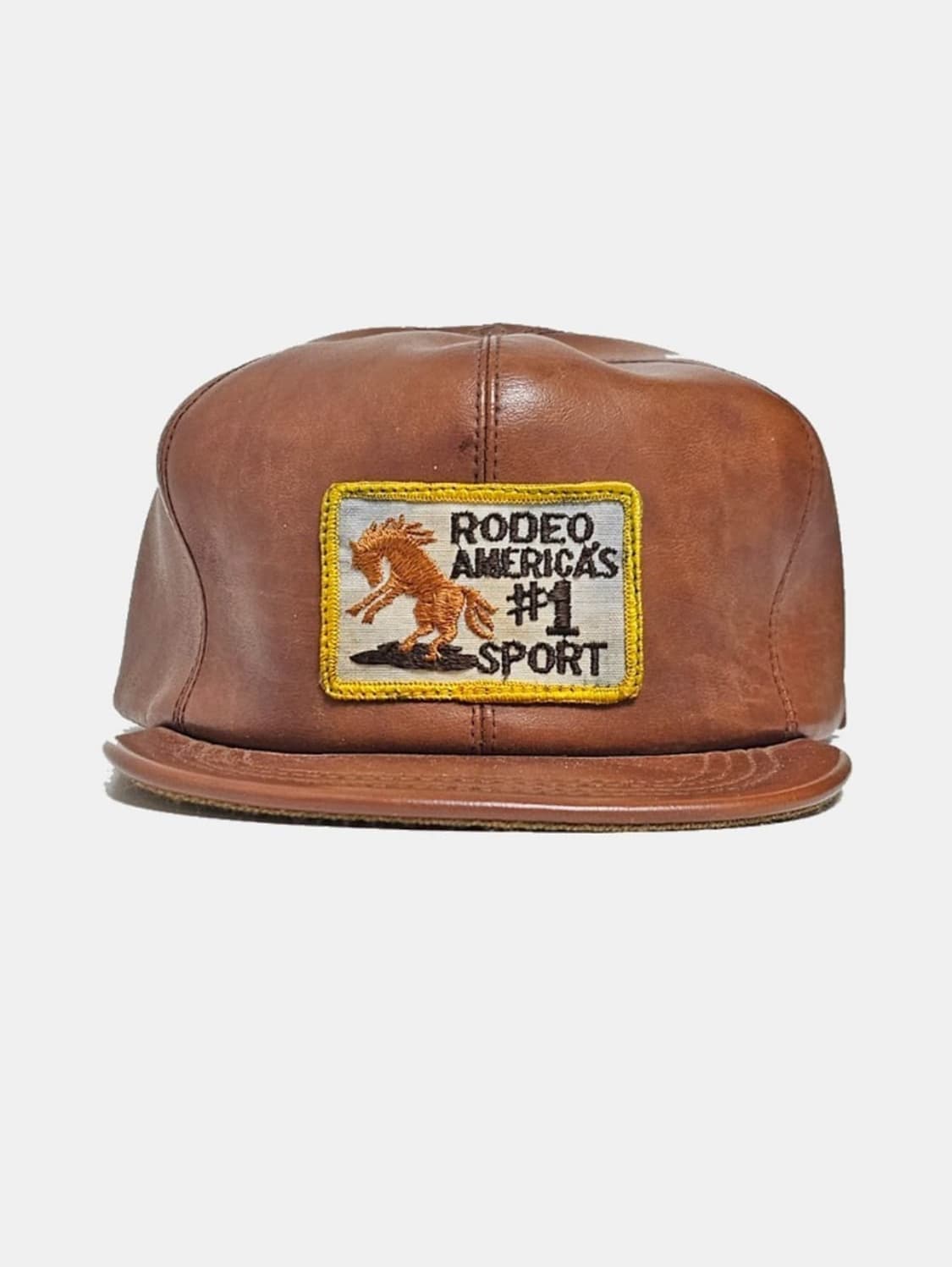70–80s Vintage Grain Leather Rodeo Cap 상품이미지1