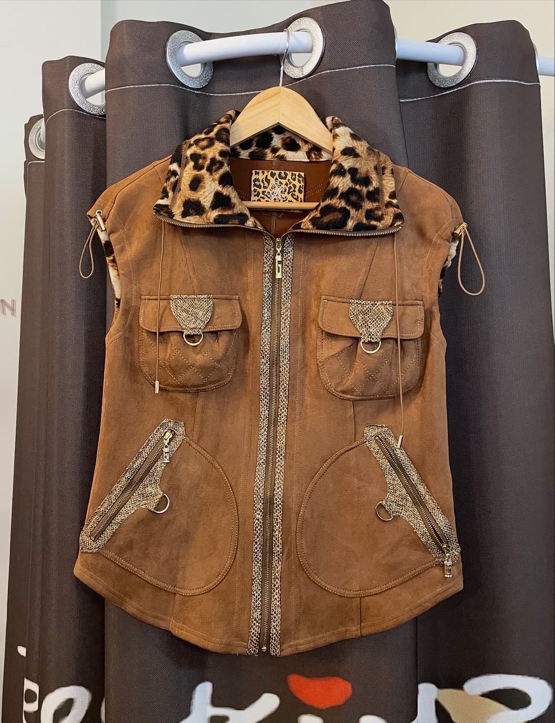 레오파드 스웨이드 베스트 [무배] 상품이미지5