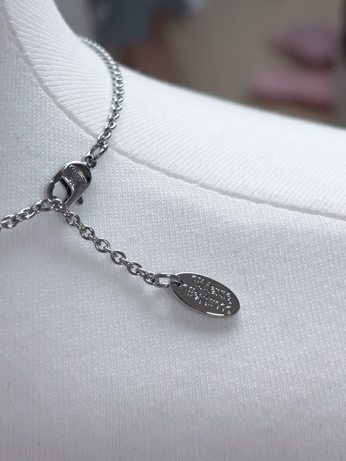 비비안웨스트우드 목걸이 아리엘라 크리스탈 핑크 실버 목걸이 상품이미지6