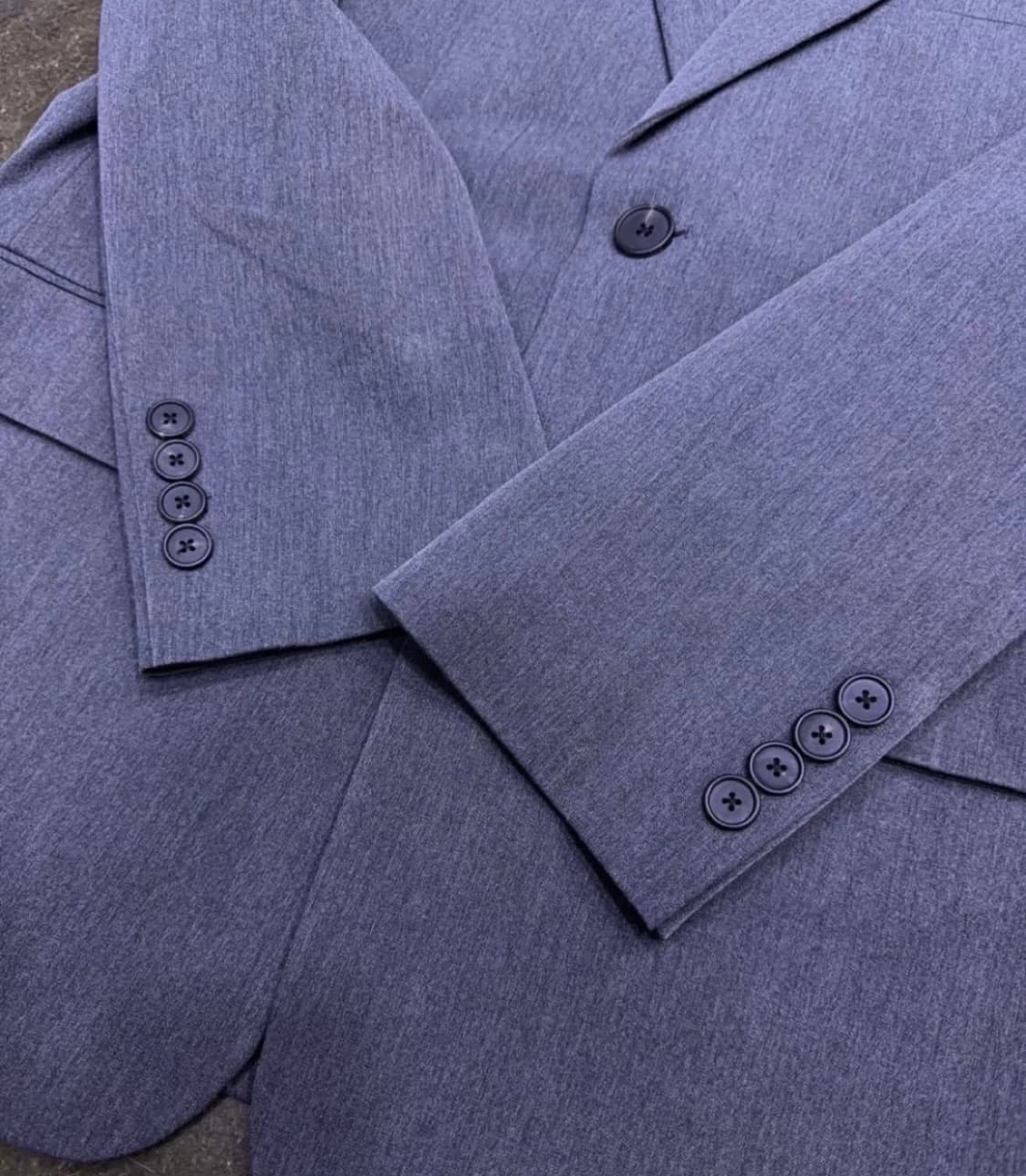 무신사 스탠다드 대디 숄더 오버사이즈 블레이저 XL 미디엄 그레이 상품이미지3