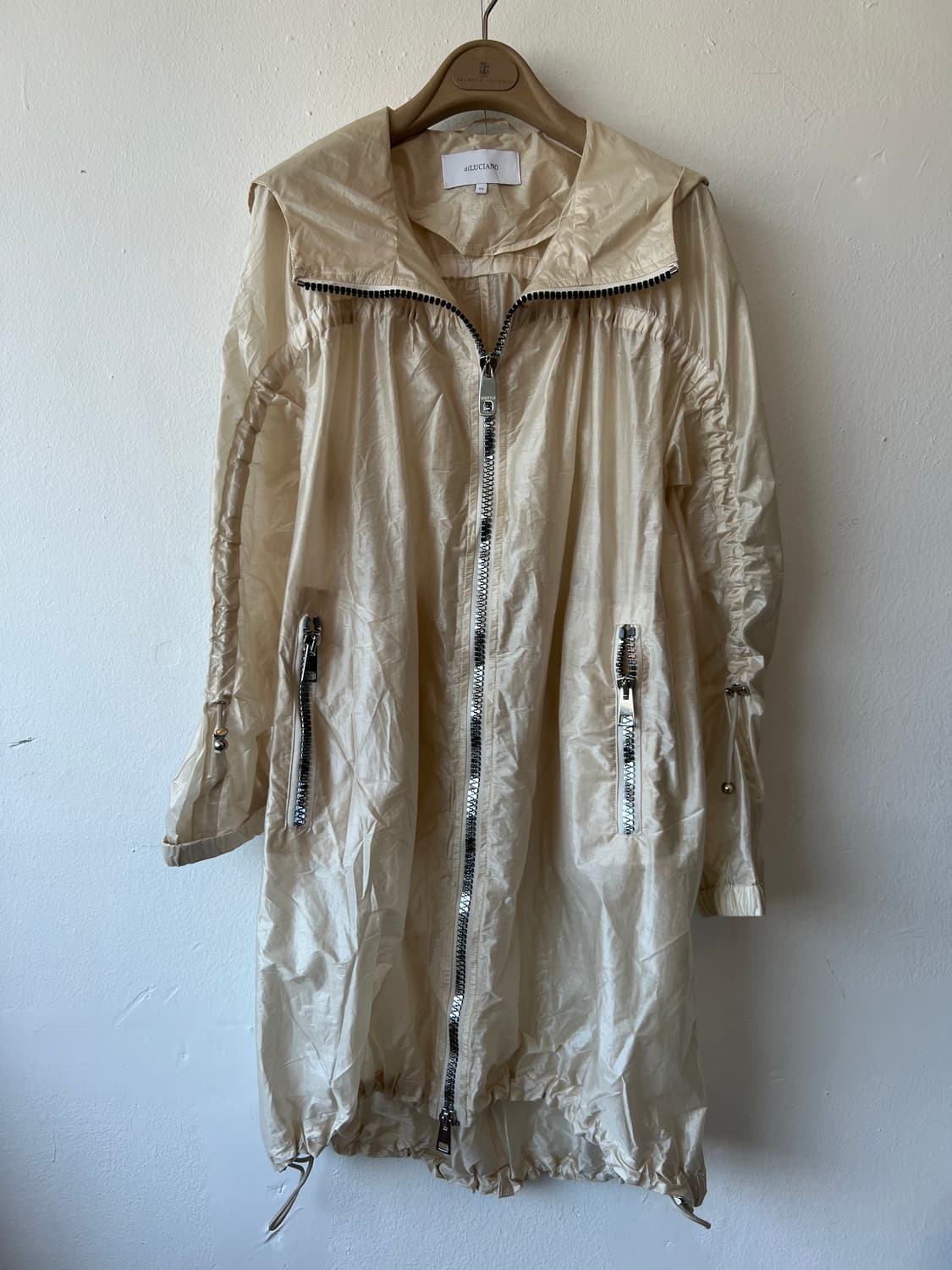 디루치아노 diLUCIANO 여성 골드베이지 바람막이코트 후드집업점퍼 상품이미지2