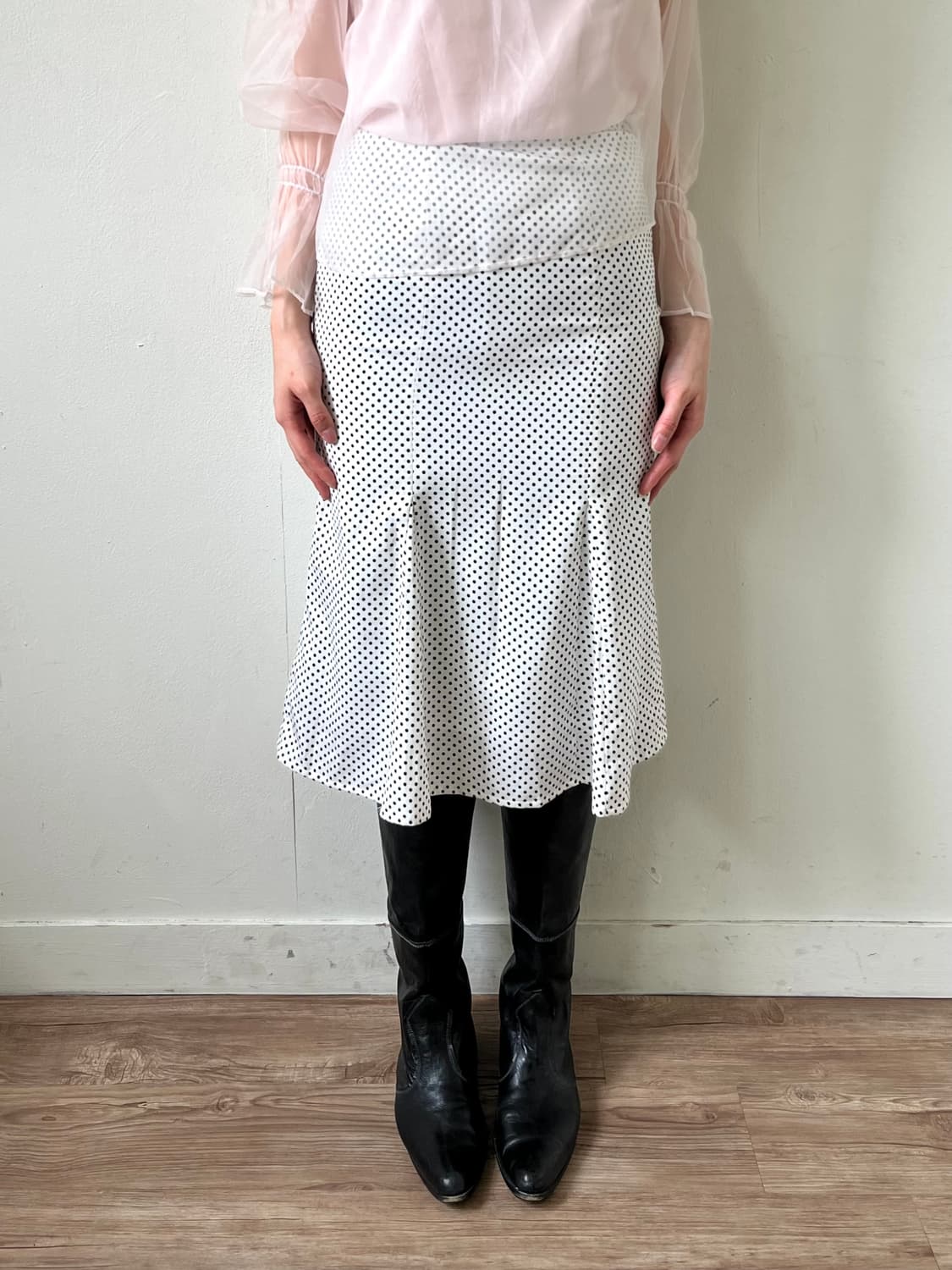 CRACKSTEP 도트 스커트 상품이미지4