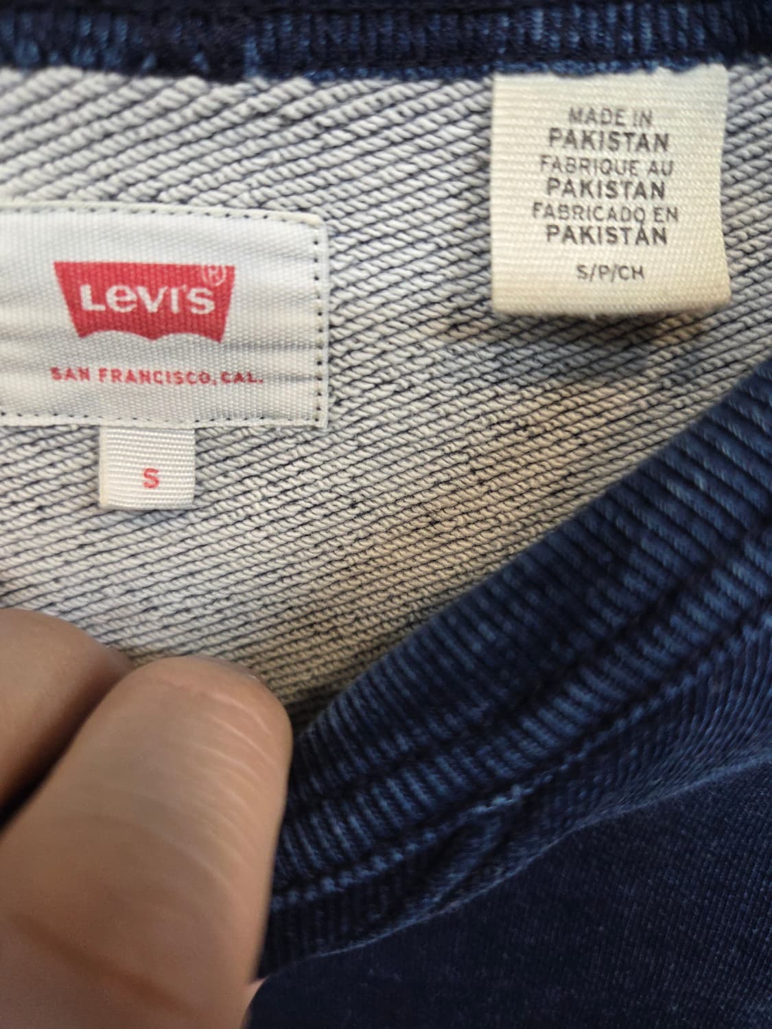 리바이스 데님 생지느낌 맨투맨 s 상품이미지3