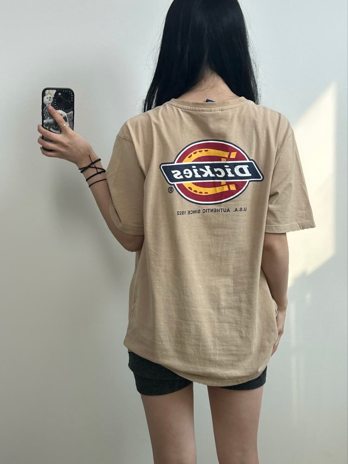 디키즈 아웃도어 베이지 반팔 티셔츠 상품이미지1