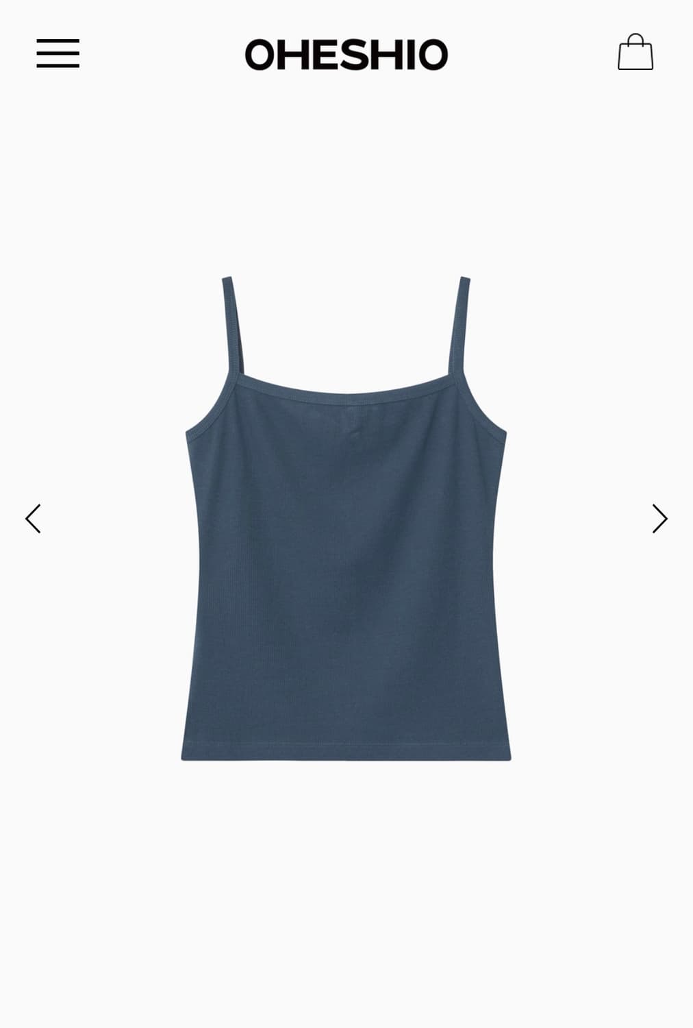 새상품 오헤시오 골지 브이넥 슬리브리스 블루 상품이미지8