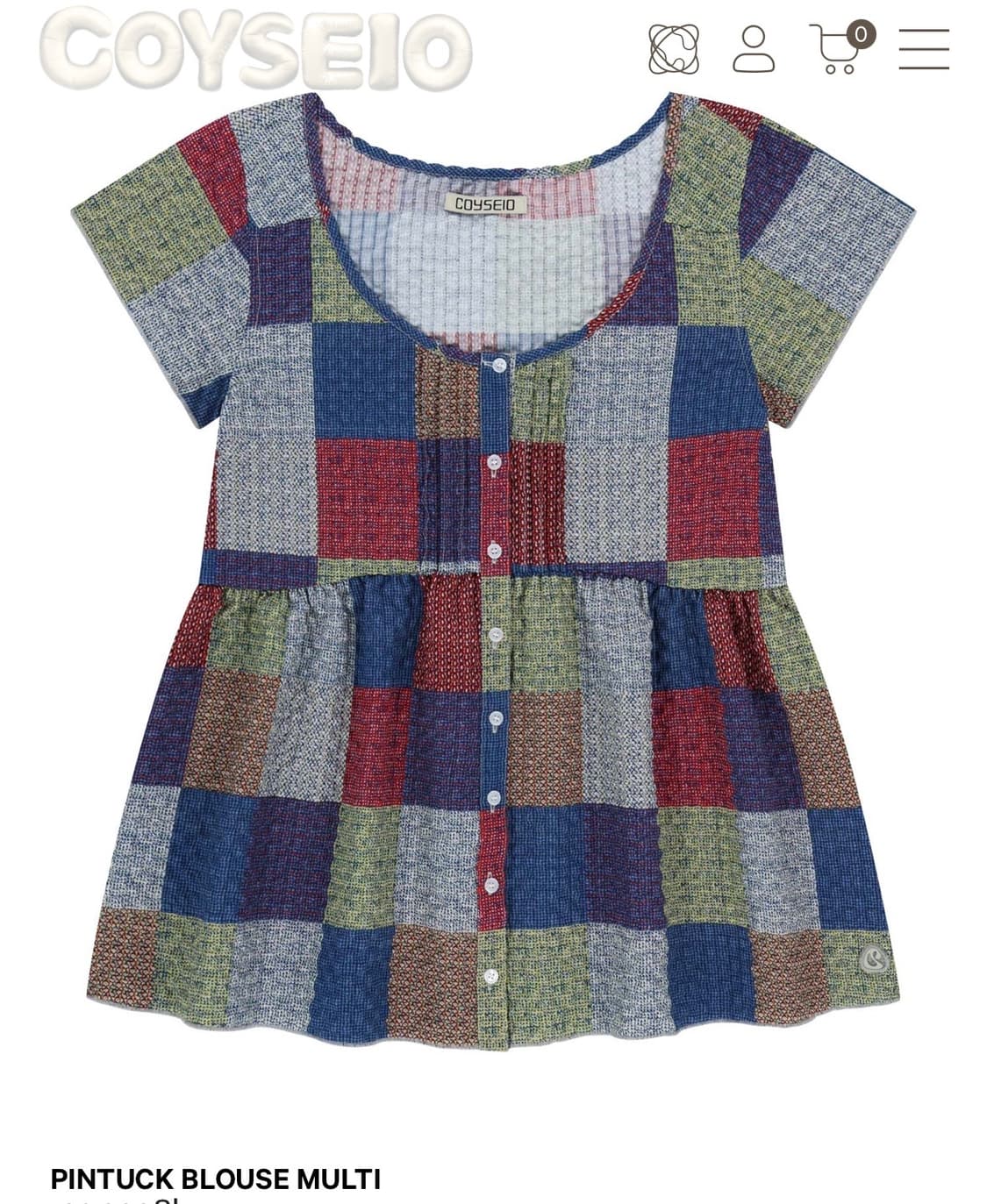 새상품) 코이세이오 핀턱 블라우스 상품이미지1