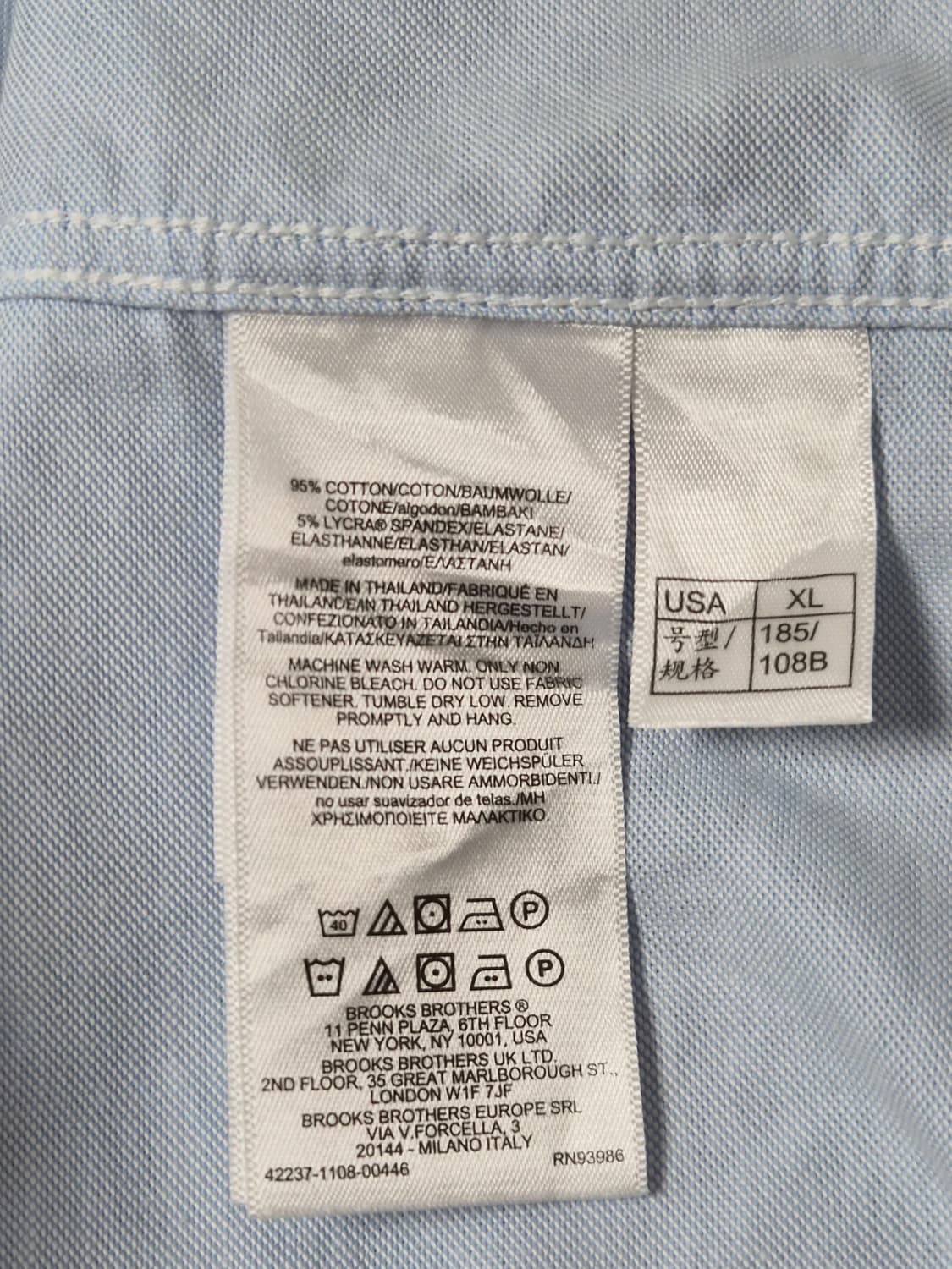 브룩스브라더스 옥스포드 반팔 셔츠 XL사이즈 - S353 상품이미지5