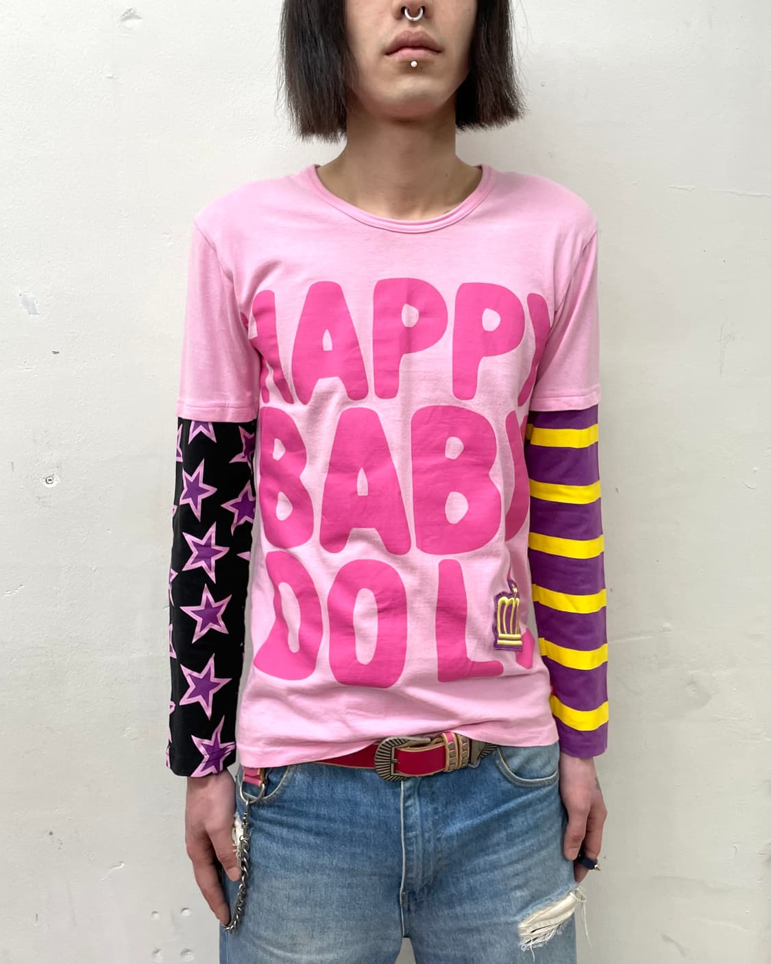 Baby doll retro purple star pink sleeve  상품이미지3