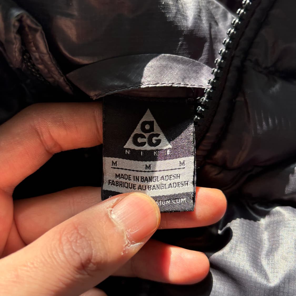 나이키 ACG 구스다운 블랙 경량패딩 상품이미지8