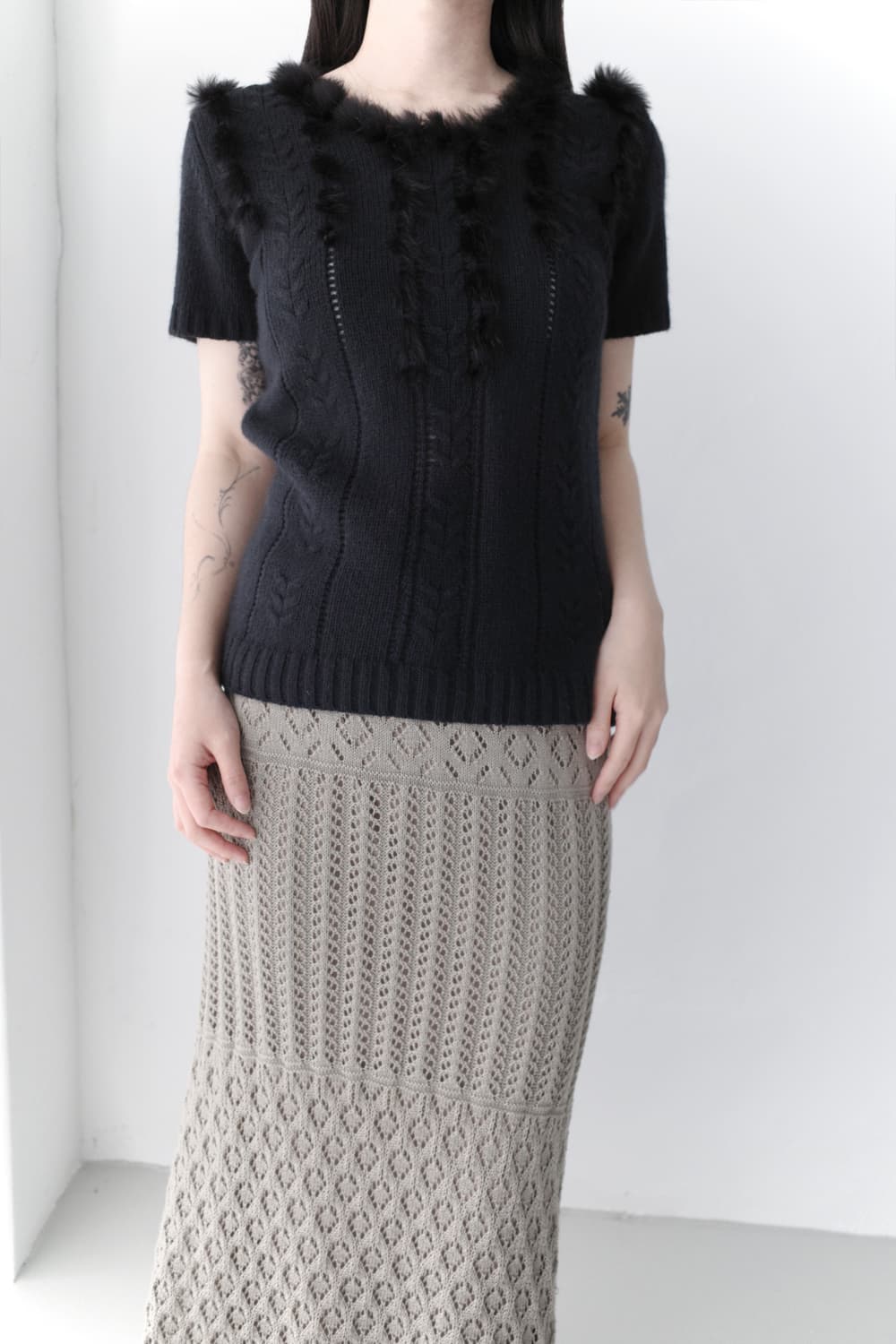 crochet knit skirt 상품이미지7