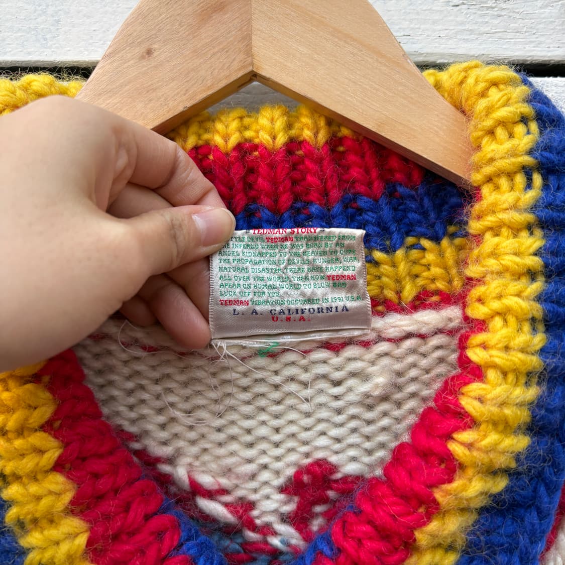 Ted Company 90s 테드컴퍼니 코위찬 니트 집업 상품이미지5