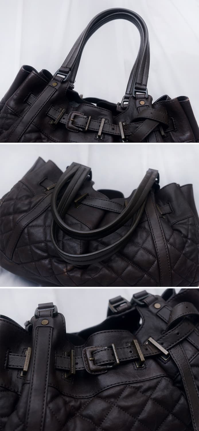 버버리 비튼 퀼팅 램스킨 벨티드 레더 빅호보백 (토트.숄더)ㅠ 상품이미지6