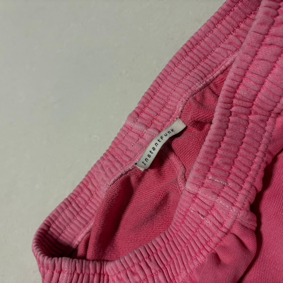 정품 인스턴트펑크 피그먼트 핑크 와이드 스웻 조거팬츠 밴딩 바지 상품이미지9