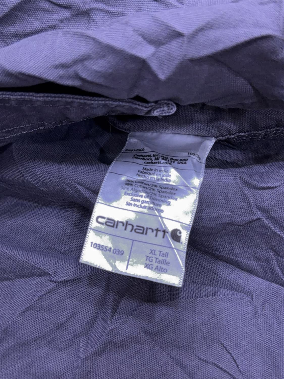 칼하트 버튼다운 캐쥬얼 포켓 워크셔츠 릴렉스핏 XL 톨 상품이미지9