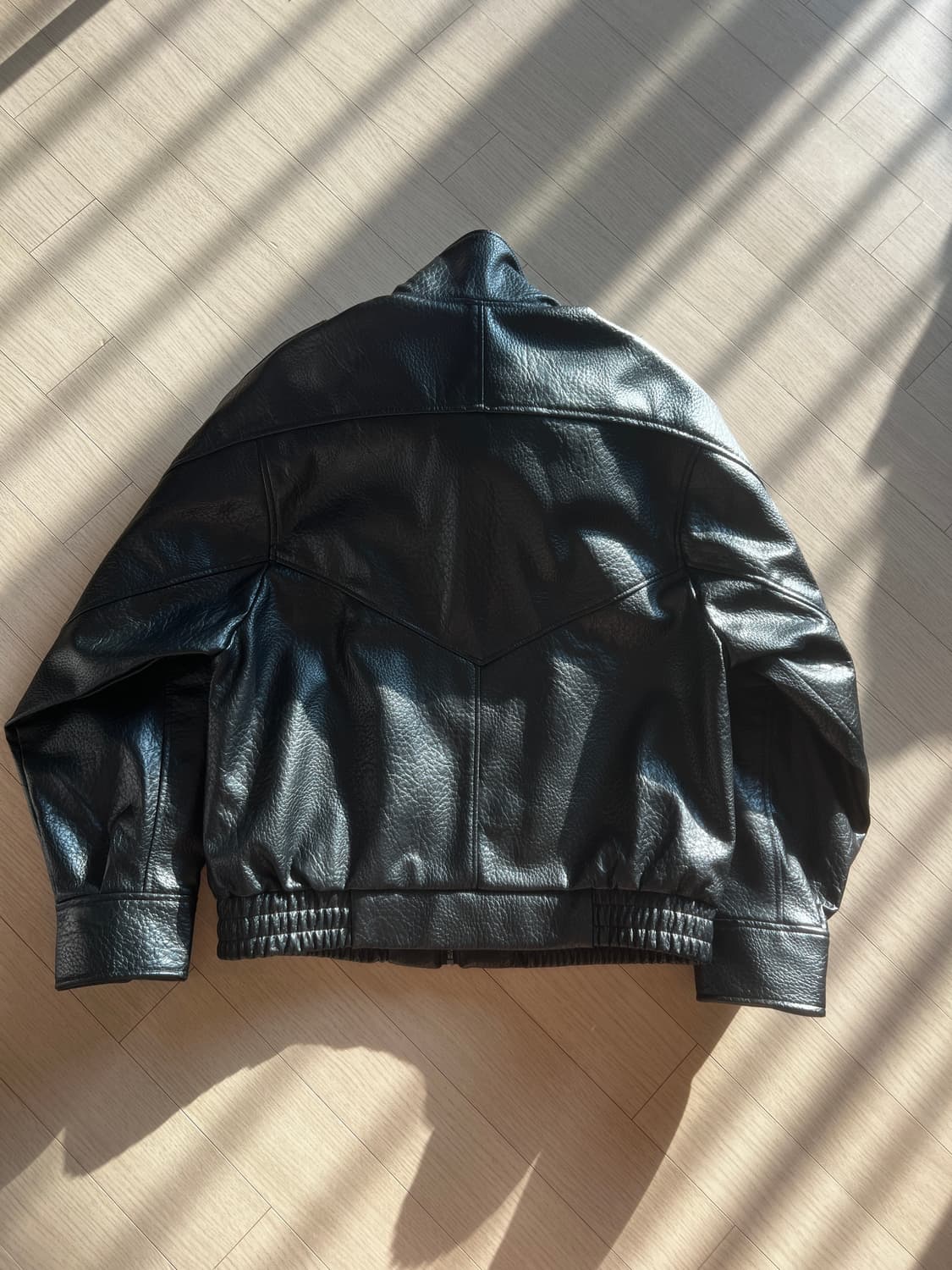 자라 생로랑 맛 하이넥 레더 자켓 상품이미지8