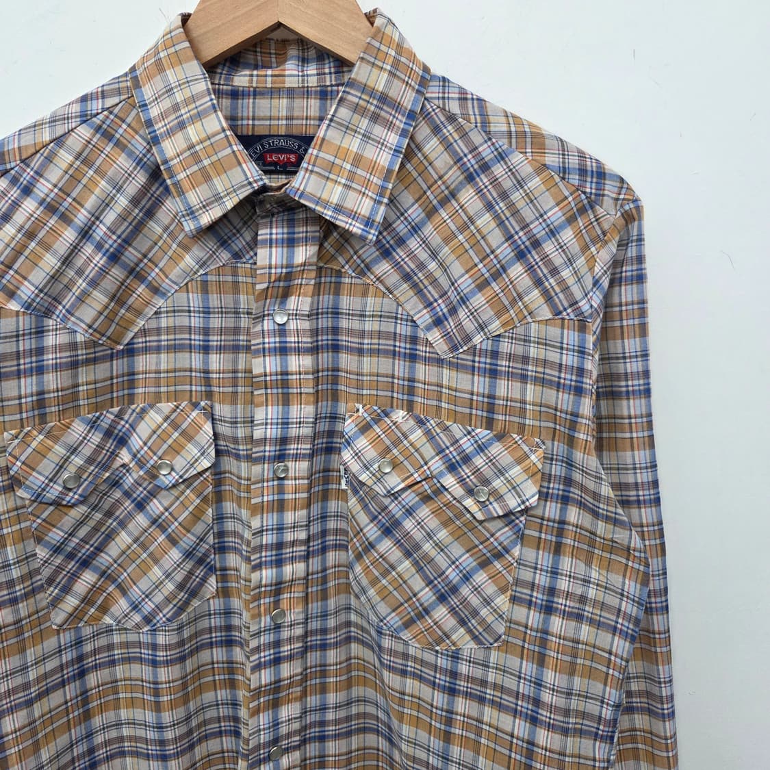 리바이스 웨스턴 체크 셔츠 남방 여L 상품이미지3