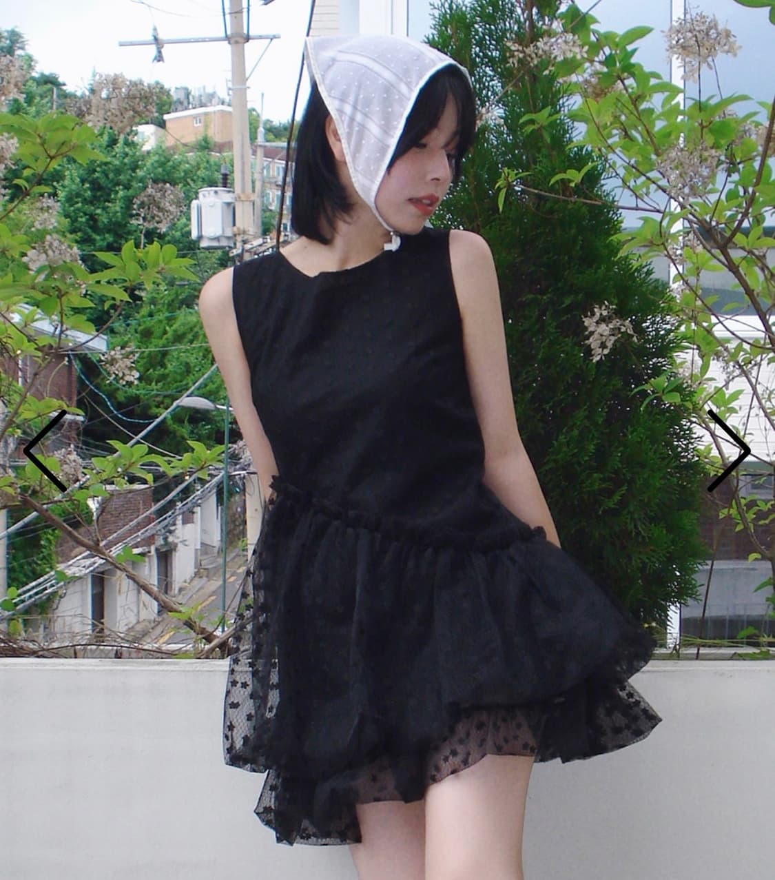 락피쉬웨더웨어 BUBBLE MINI DRESS - BLACK 상품이미지4