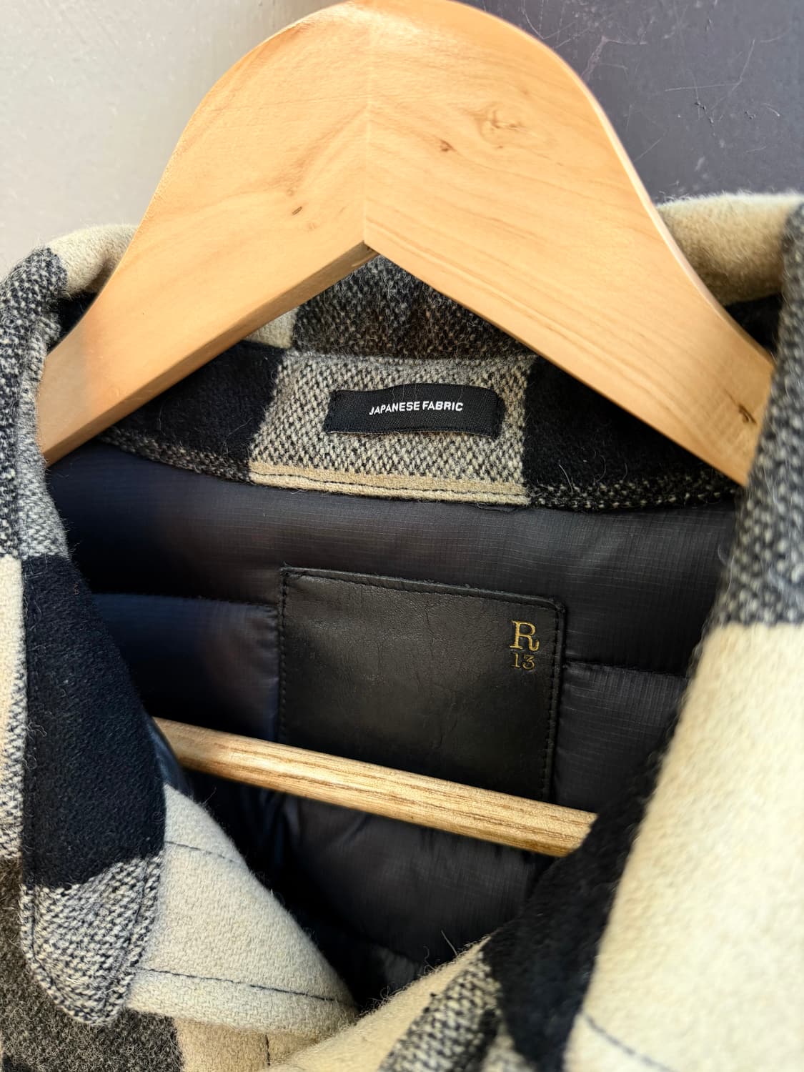 L/ R13 알써틴 구스다운 버팔로 울 패딩점퍼 상품이미지5