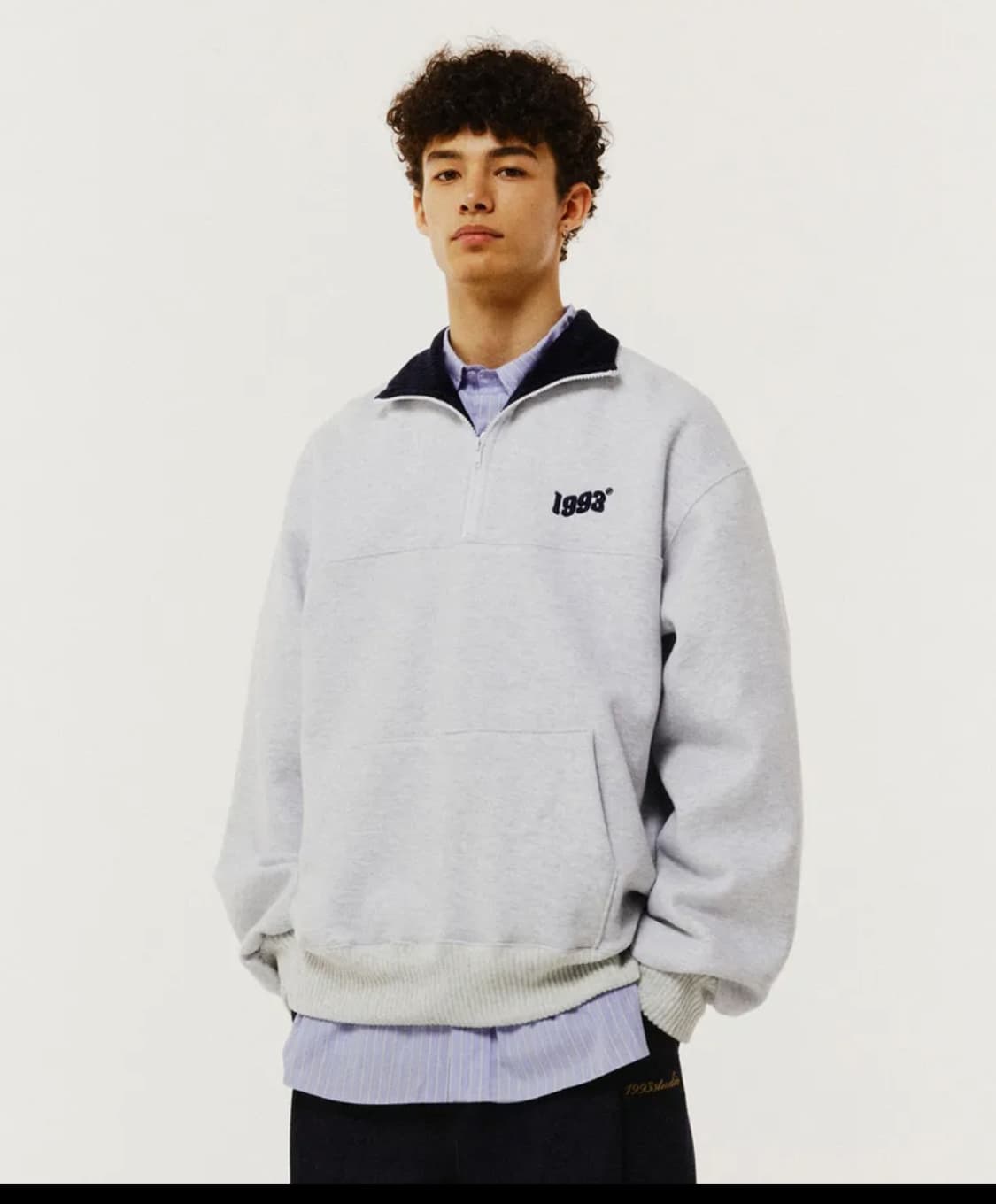 1993스튜디오 오버핏 기모 맨투맨 남자100 상품이미지1