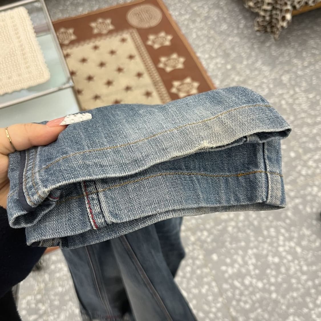 푸부 Y2K 레트로 00's 스트릿 펑크 데님팬츠 27인치 C10286 상품이미지6