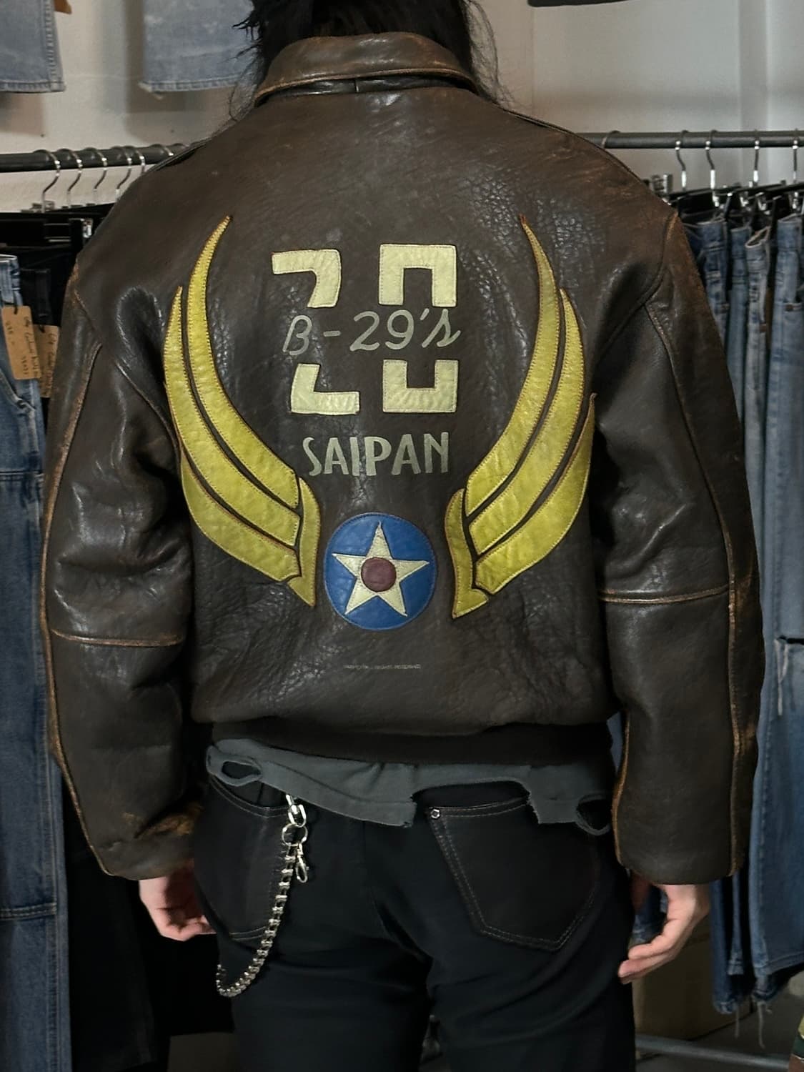 90's OG 빈티지 아비렉스 A2 봄버 자켓 빈티지 레더 자켓 상품이미지9