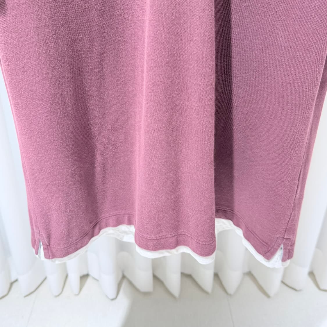 XL / 브루넬로쿠치넬리 슬림핏 레이어드 버건디 반팔 카라티셔츠 상품이미지4