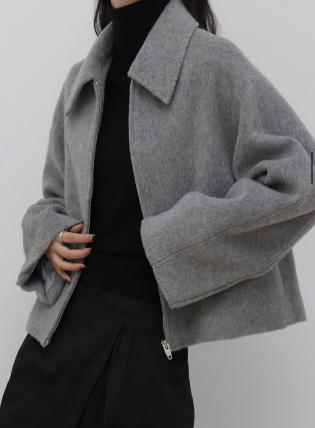 트리밍버드 그레이 집업자켓 상품이미지2