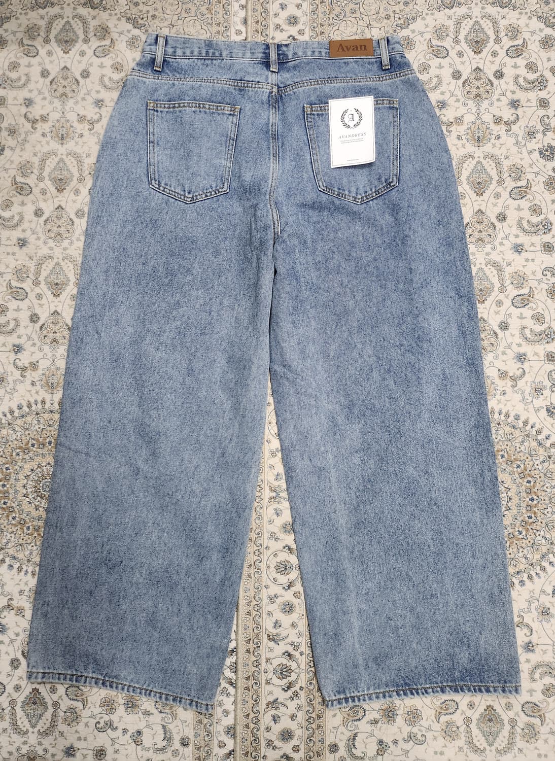 (새상품) Avan 드레스 데님 와이드 팬츠 XL (34-36) 상품이미지2