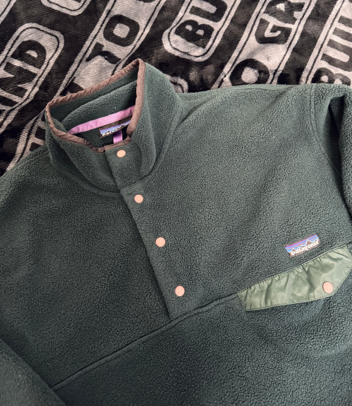 파타고니아 신칠라 스냅 티 풀 오버 그린 메이드 인 자메이카 상품이미지3