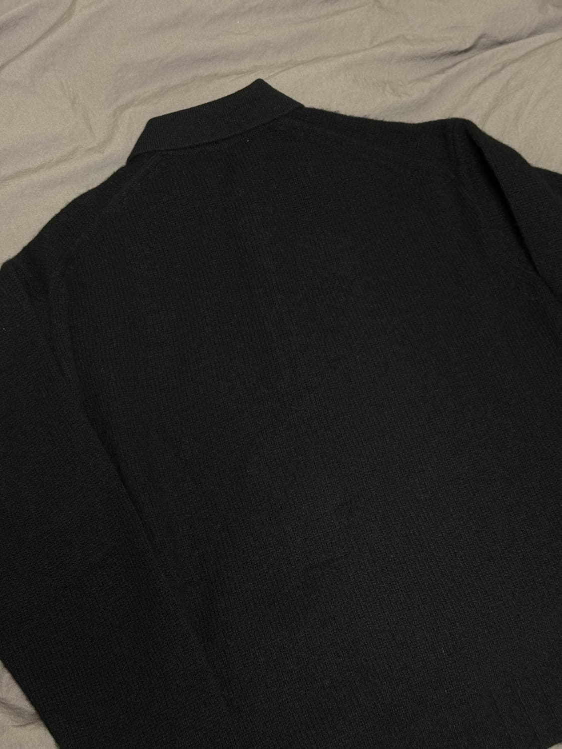 [5] 오라리 셰틀랜드 울 캐시미어 니트 가디건 블랙 상품이미지4