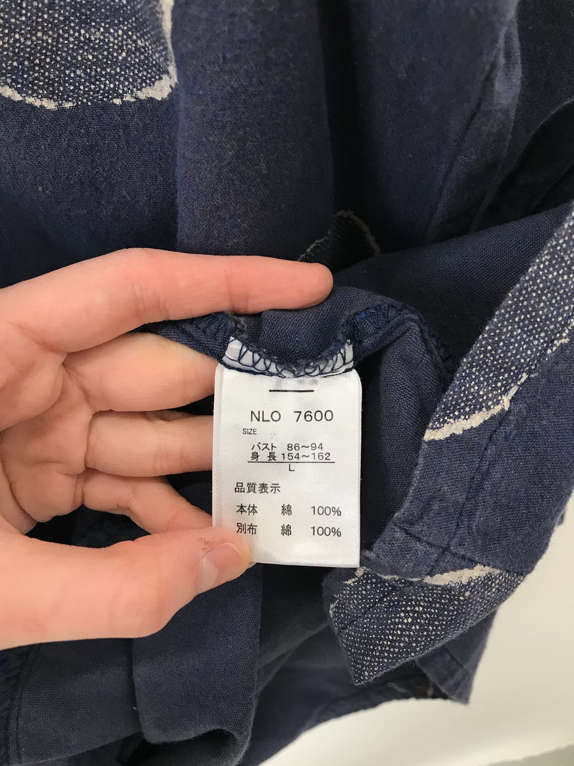 Jpn Navy Polka Dot Cotton Dress 상품이미지6