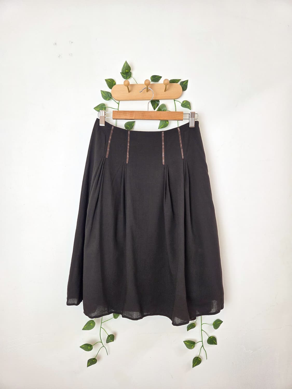 다크브라운 미디 스커트 상품이미지1