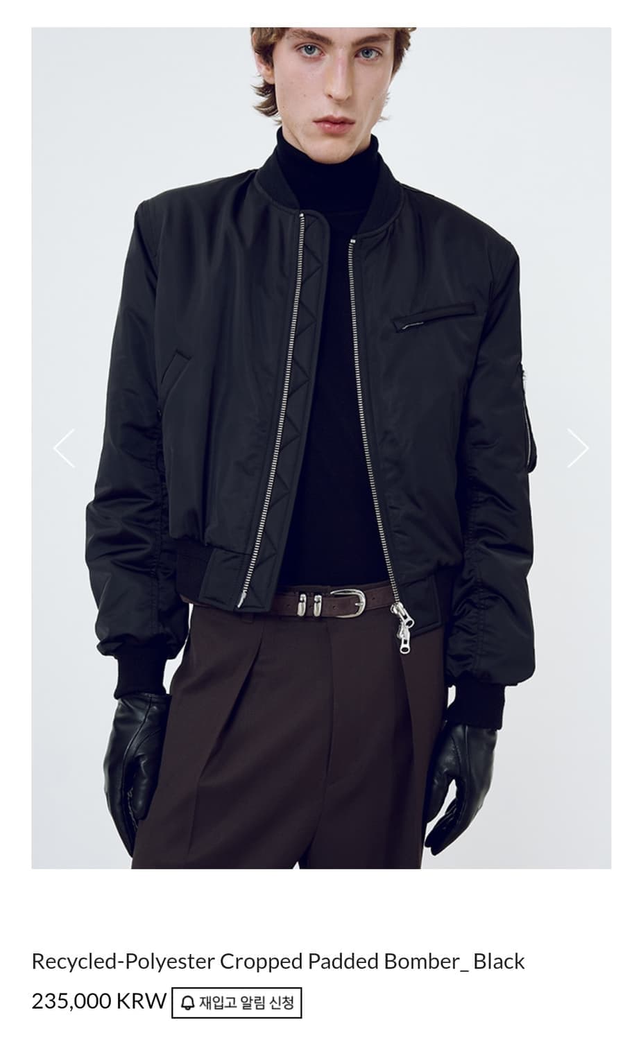 토니웩 크롭 패디드 봄버 L 사이즈 ma-1 항공점퍼  상품이미지1