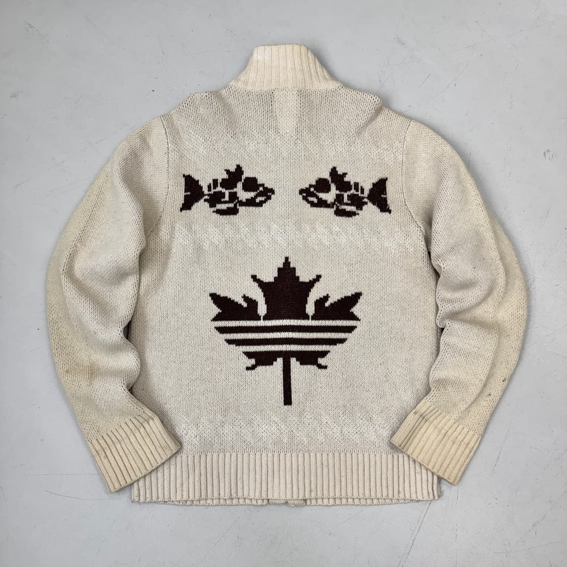 아디다스 00s 캐나다 코위찬 니트집업 상품이미지3