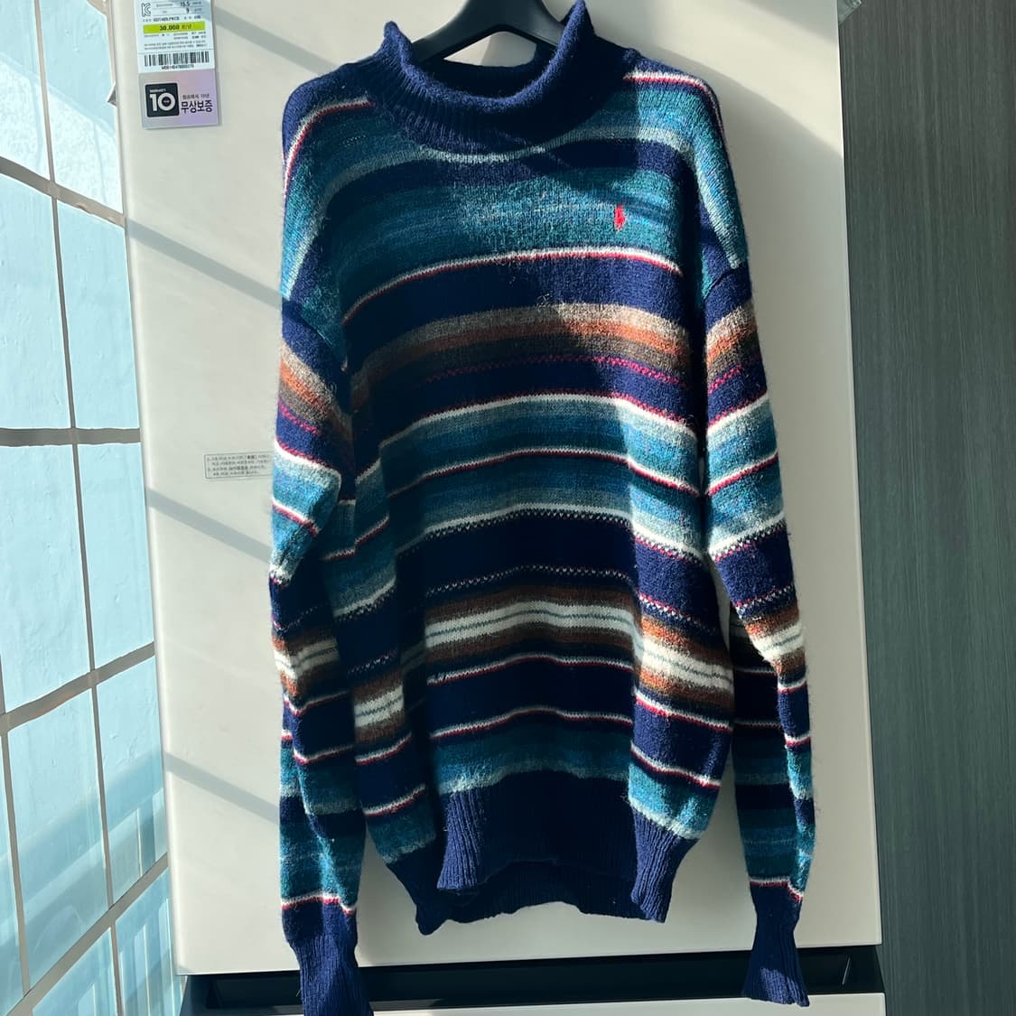 폴로 스트라이프 모크넥 니트 L 상품이미지4