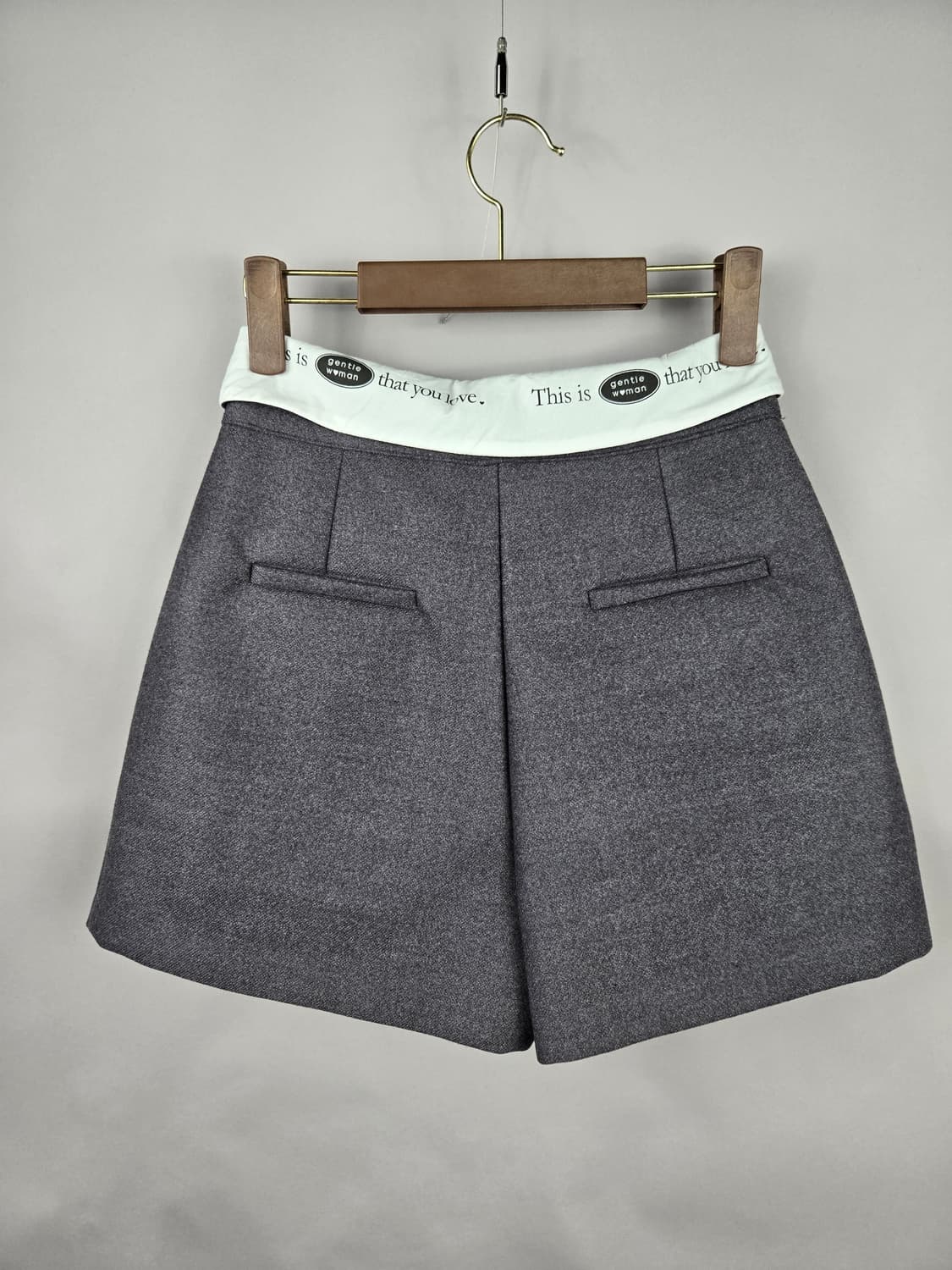 [무료배송]젠틀우먼 S 여성 핀턱 와이드 쇼츠 반바지 얇은 모직 느낌 상품이미지7