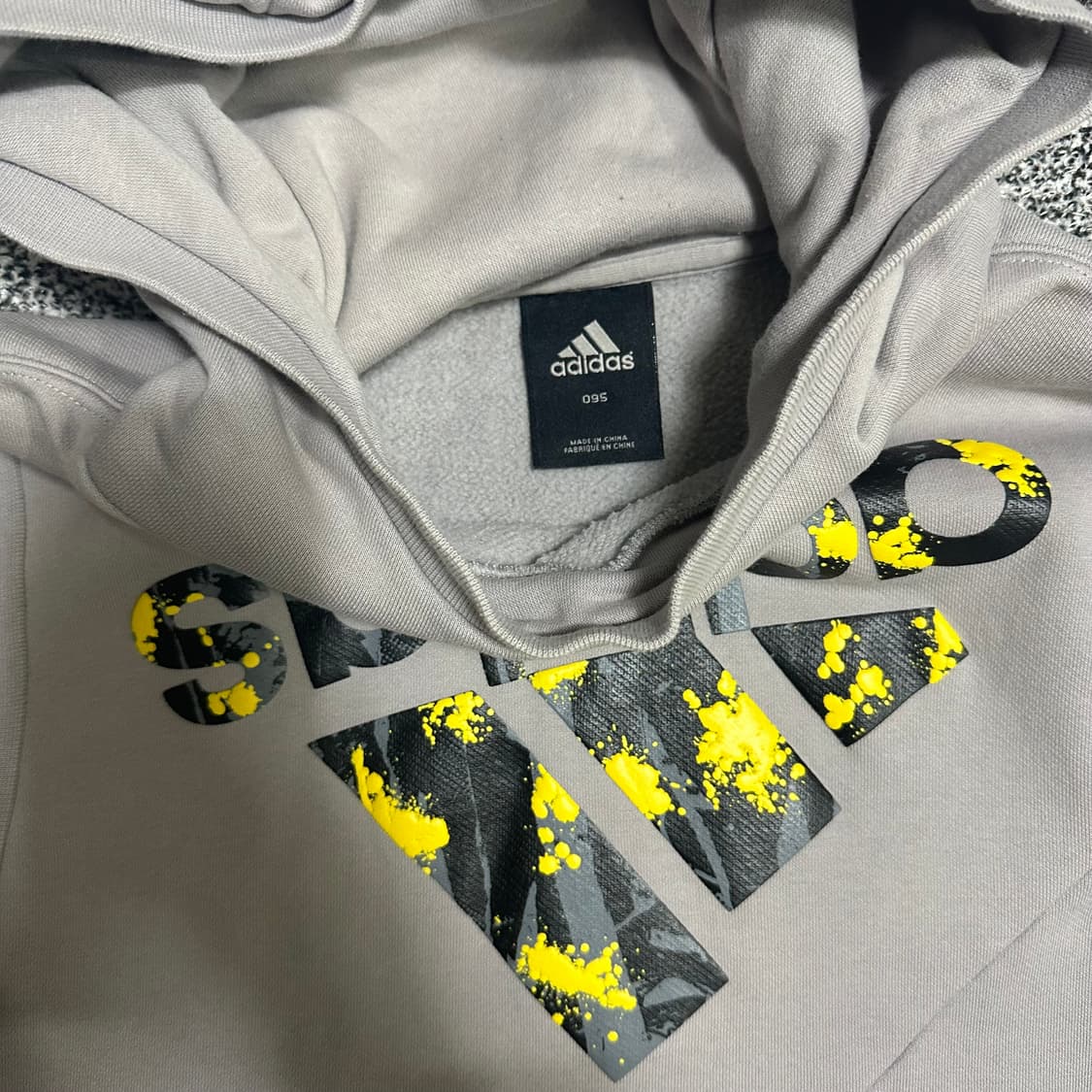 (95) 아디다스 회색 후드티 프린팅 로고 상품이미지2