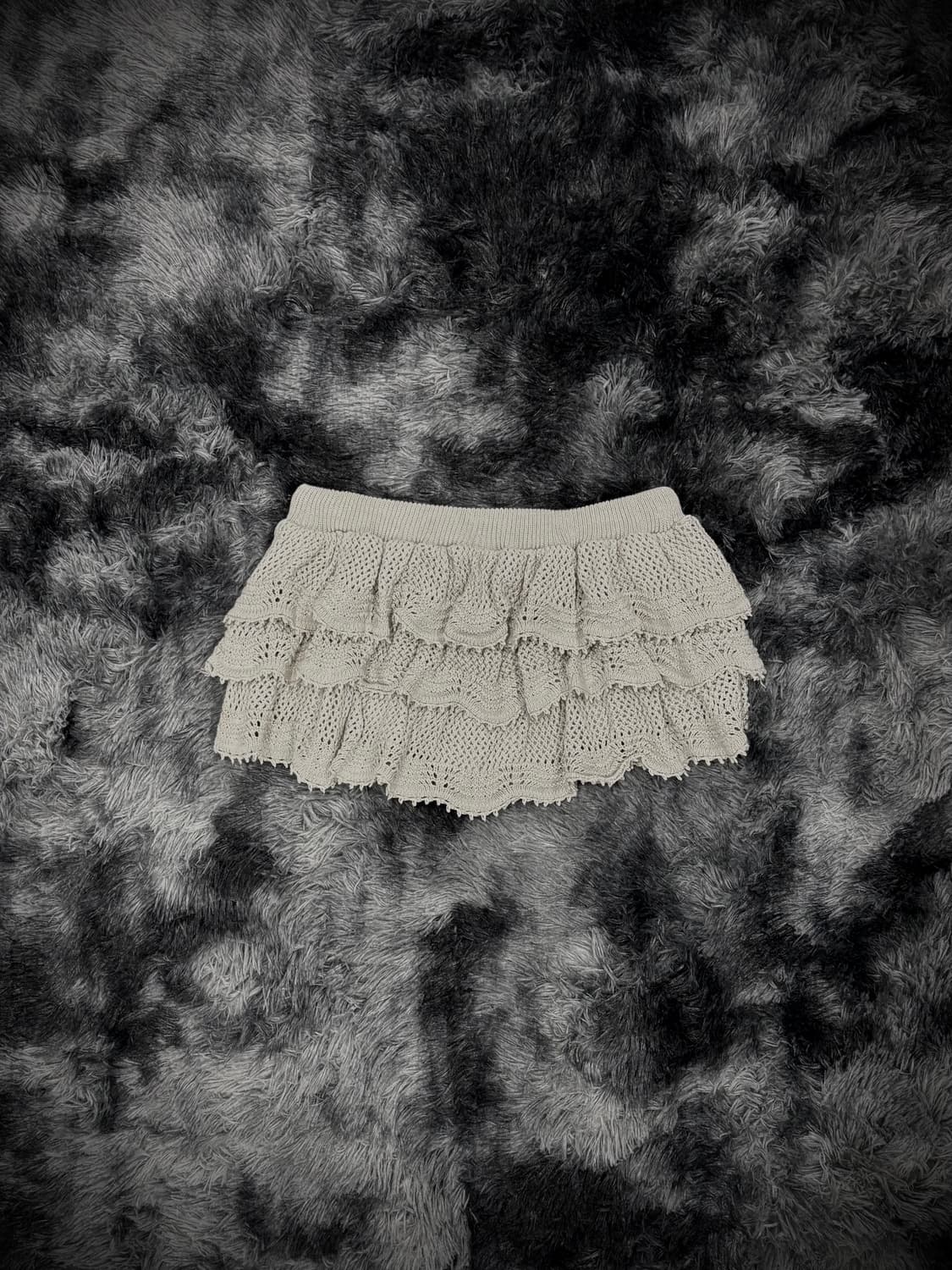 그레이 크로쉐 캉캉 숏스커트 상품이미지2