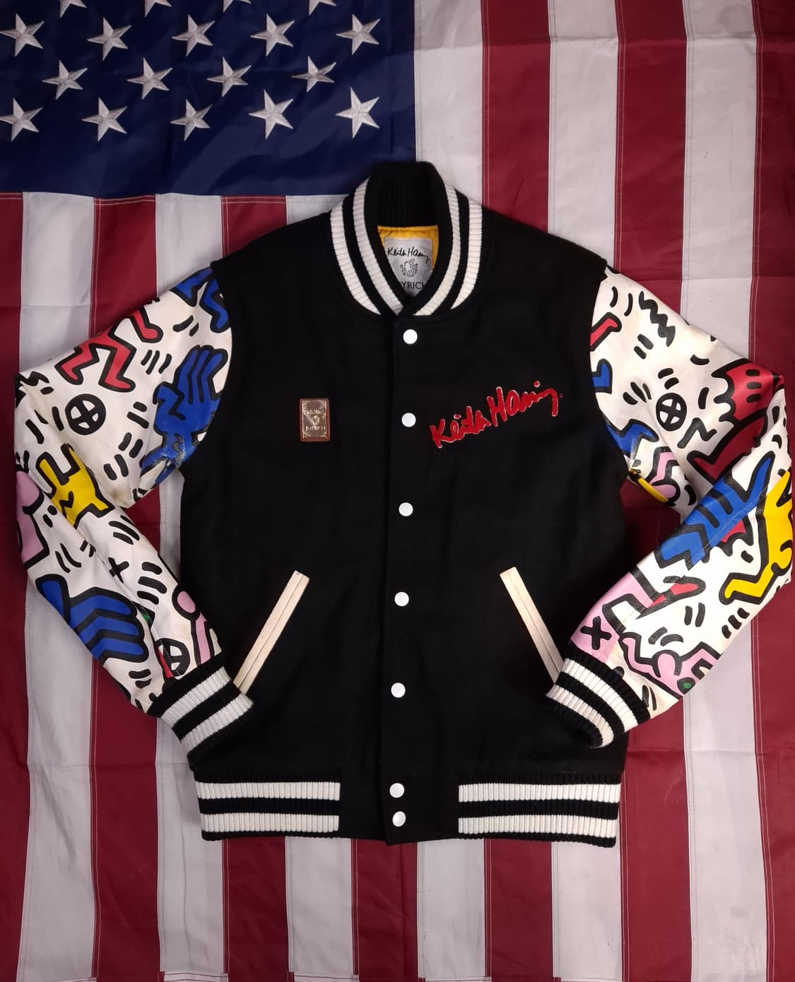 오리지날 조이리치 x 키스해링 바시티 자켓 상품이미지4