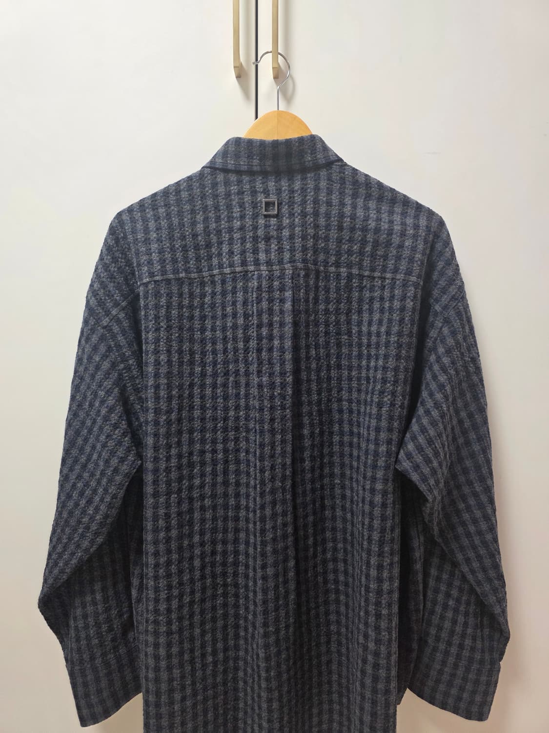 우영미 25FW 깅엄 체크 셔츠 그레이 [46] 상품이미지2