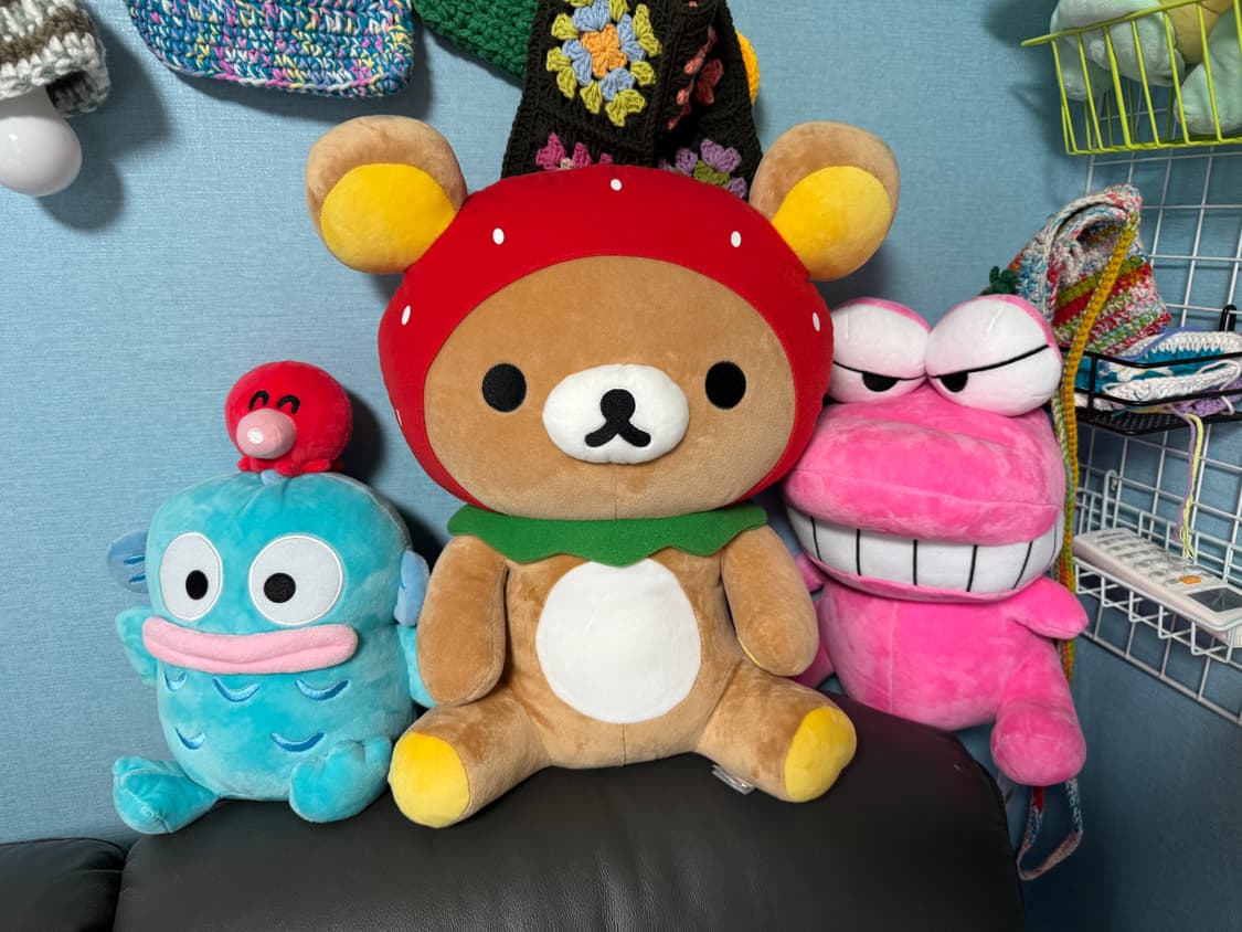 빈티지고전 대형 48cm 리락쿠마 딸기봉제인형 상태좋음 상품이미지9