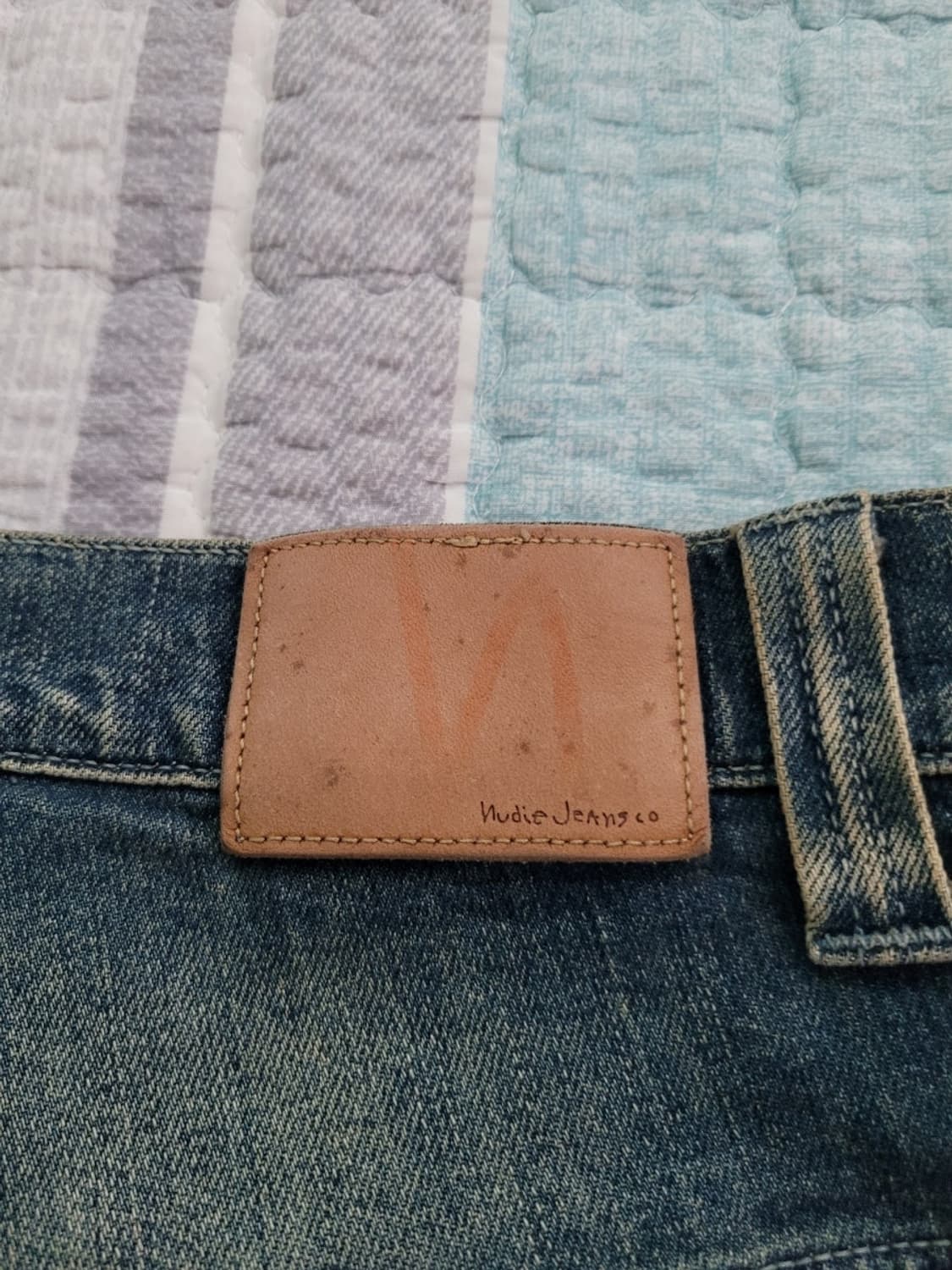  누디진 Nudie jean 씬핀 오가닉 그린블루 스판슬림진 32-33 상품이미지8