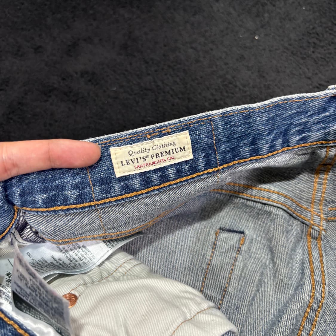 30 리바이스501 93 중청 크롭 데님팬츠 상품이미지5