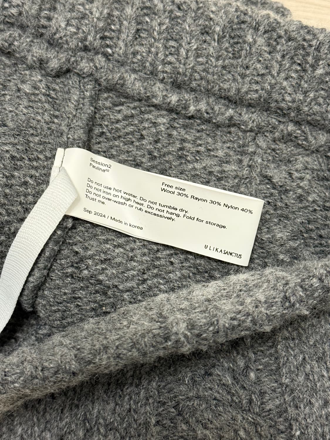 울리카 상투스 로프 니트 쇼츠 상품이미지4