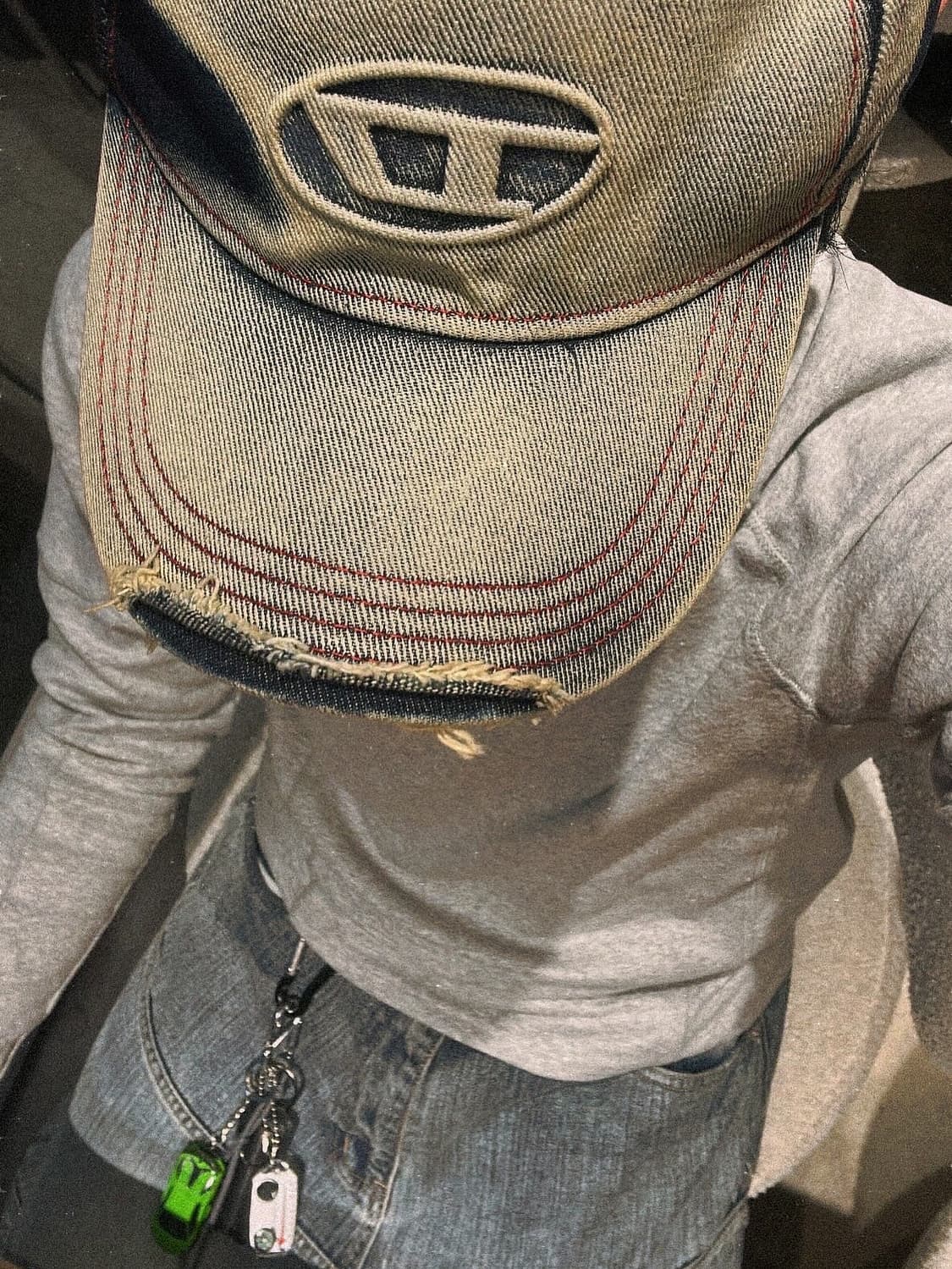 디젤 C- 세이몬 데님 트리티드 볼캡 ( 블루 / 화이트 )  상품이미지4