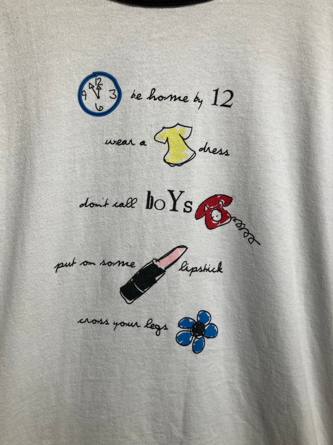 90s USA 빈티지 헤인즈 링거 티셔츠 상품이미지3