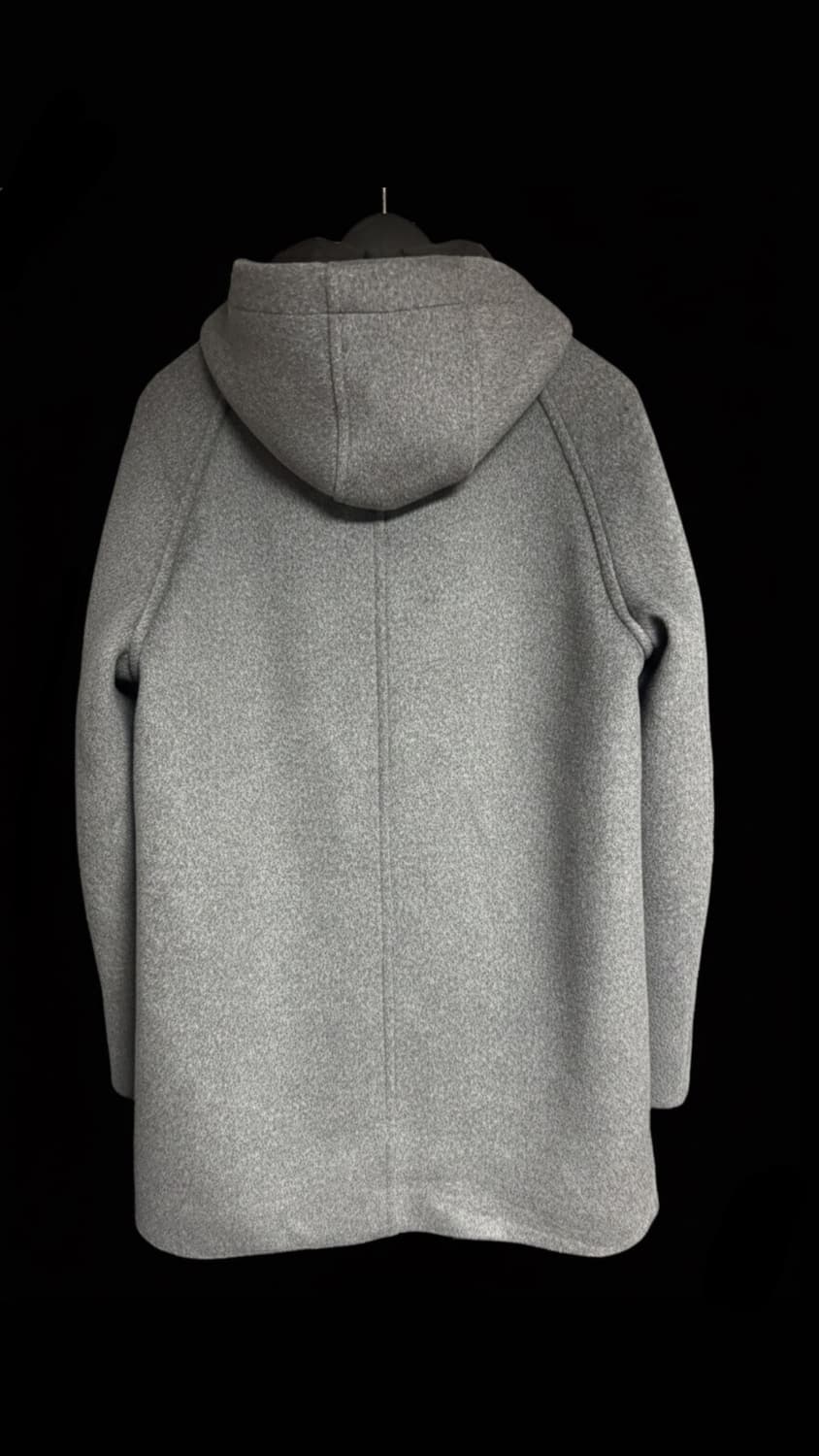 허그유어스킨 후드 하프 코트 차콜 상품이미지4