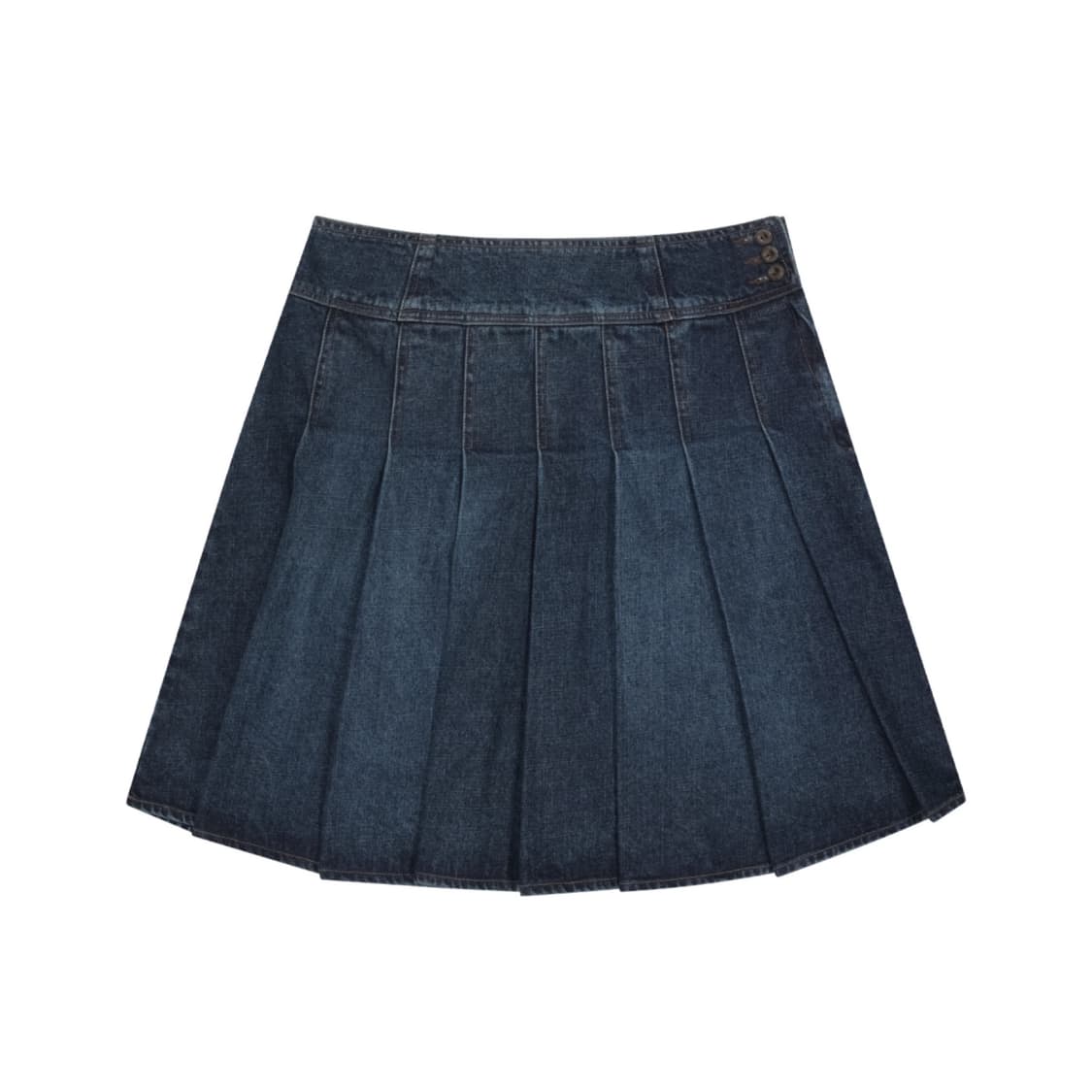 [2] 코이세이오 딥 데님 플리츠 스커트 네이비 상품이미지1
