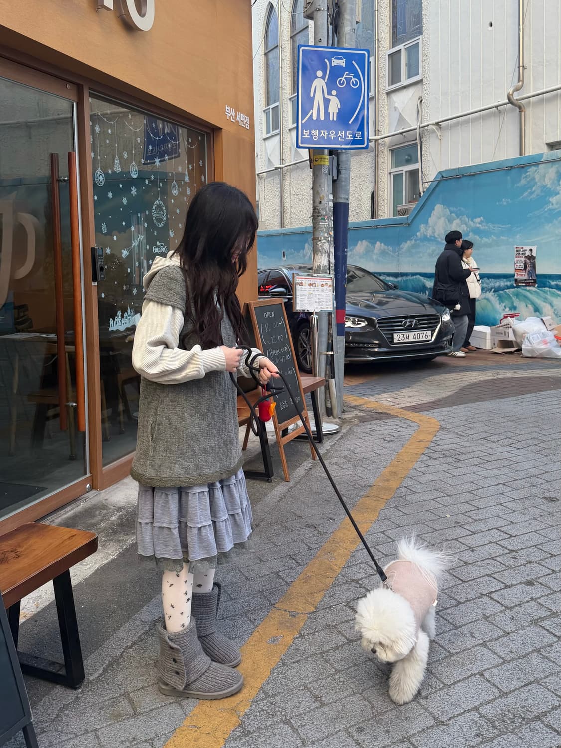 콜로신스 Weird Drop Top Dress Khaki Charcoal 상품이미지2