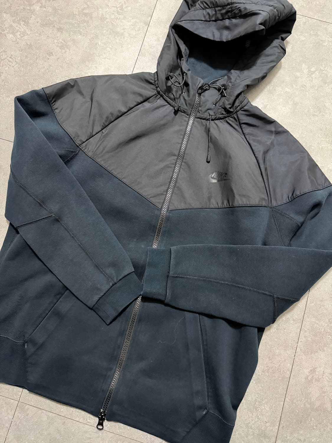 나이키 테크팩  빈티지  블랙컬러  스웻 후드집업 자켓  100size  상품이미지4